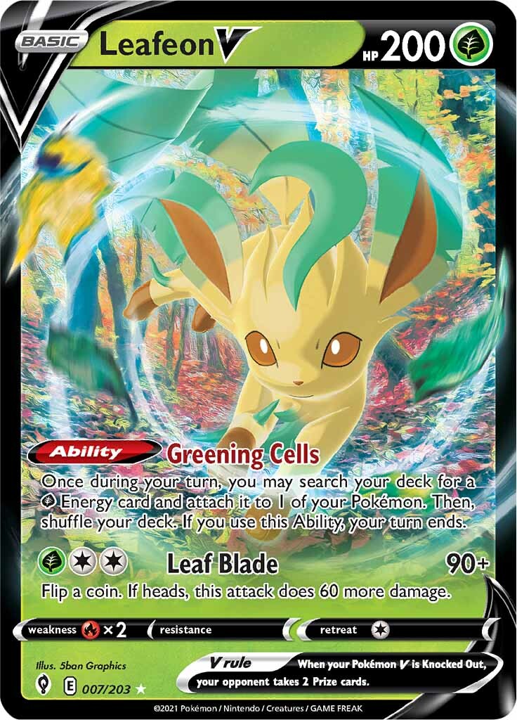 Leafeon V (007/203) [Sword & Shield: Evolving Skies] | Exor Games Dartmouth