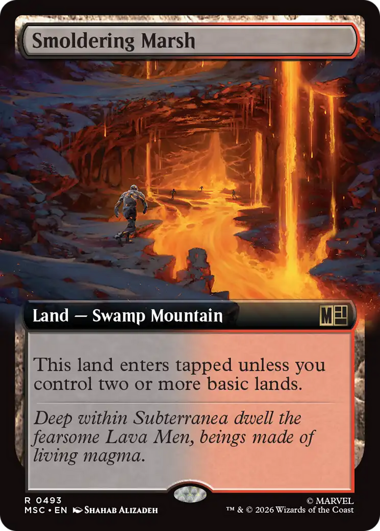 Smoldering Marsh (Extended Art) [Marvel Super Heroes Commander] | Exor Games Dartmouth
