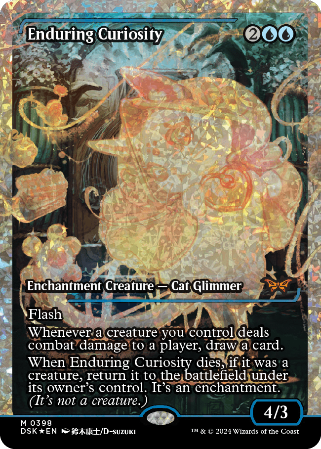 Enduring Curiosity (Japan Showcase Fracture Foil) [Duskmourn: House of Horror] | Exor Games Dartmouth
