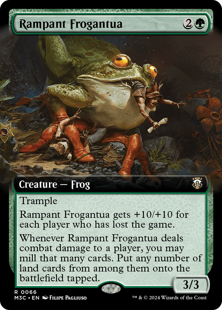 Rampant Frogantua (Extended Art) (Ripple Foil) [Modern Horizons 3 Commander] | Exor Games Dartmouth