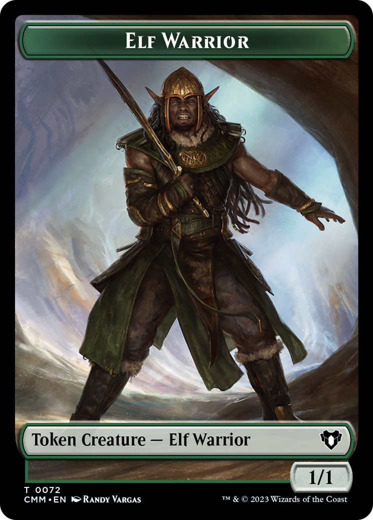 Elf Warrior // Cleric Double-Sided Token [Commander Masters Tokens] | Exor Games Dartmouth