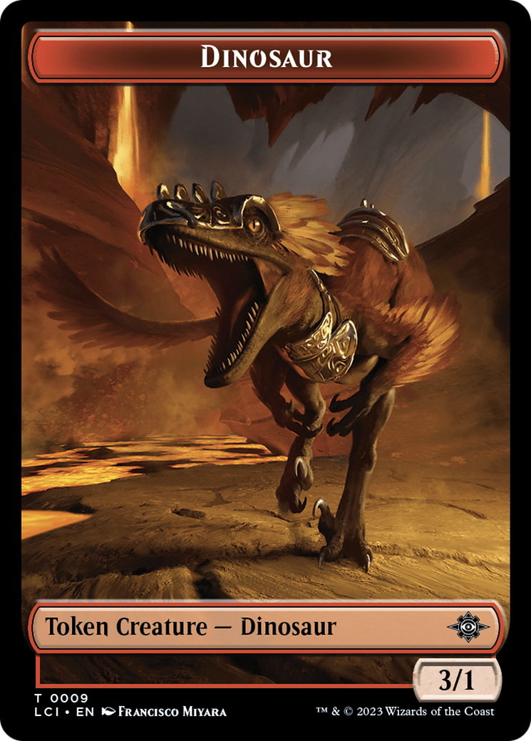 Gnome // Dinosaur (0009) Double-Sided Token [The Lost Caverns of Ixalan Tokens] | Exor Games Dartmouth