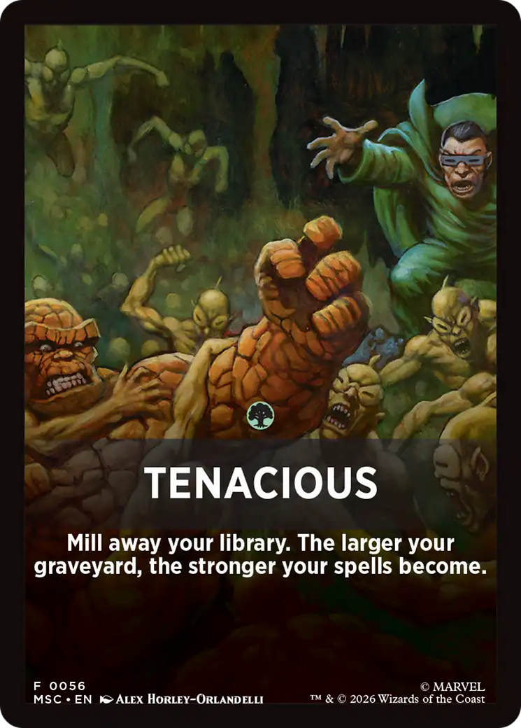 Tenacious Theme Card [Marvel Super Heroes Commander] | Exor Games Dartmouth