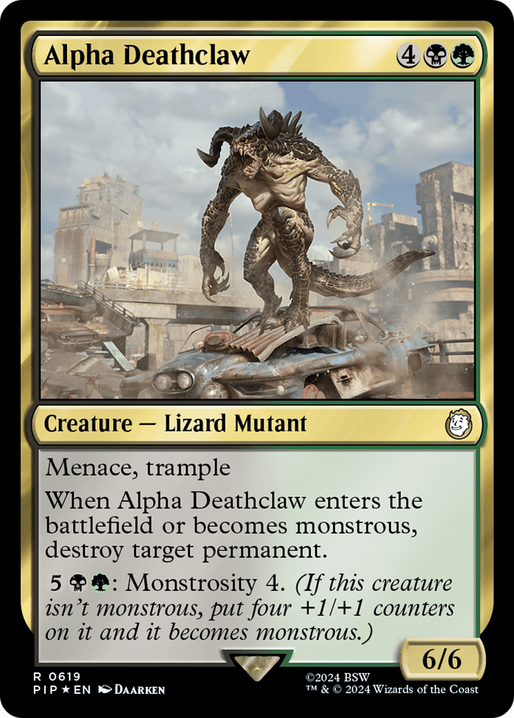 Alpha Deathclaw (Surge Foil) [Fallout] | Exor Games Dartmouth