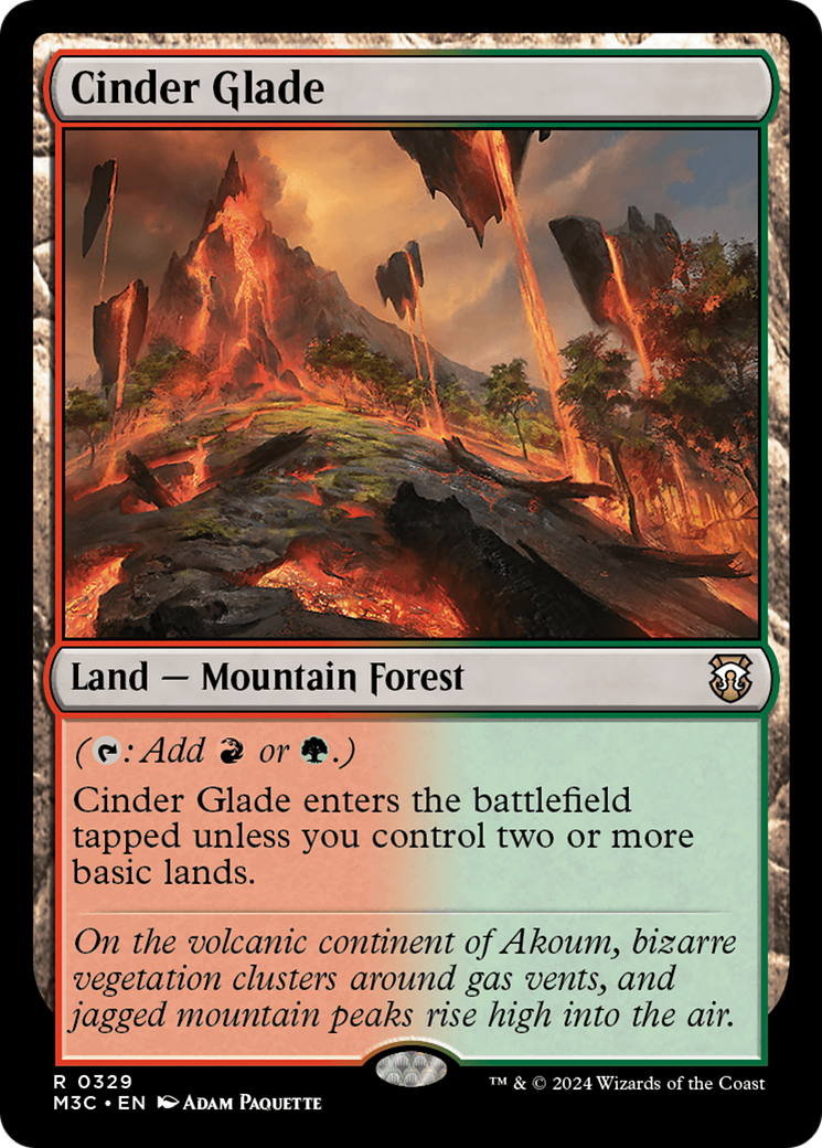 Cinder Glade (Ripple Foil) [Modern Horizons 3 Commander] | Exor Games Dartmouth