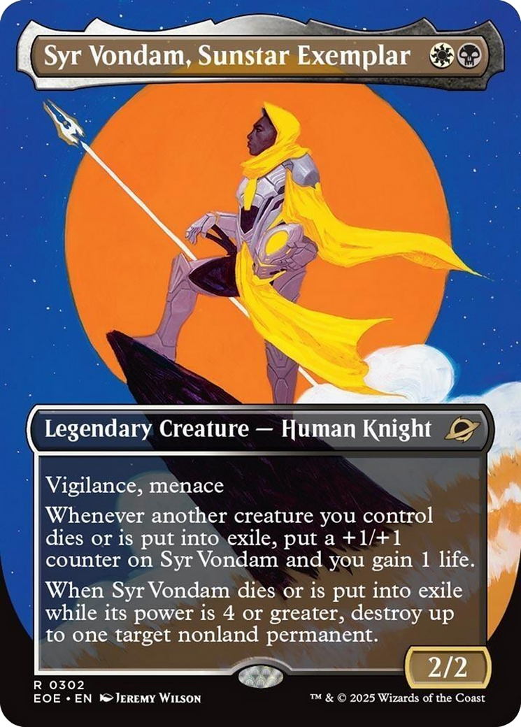 Syr Vondam, Sunstar Exemplar (Borderless) [Edge of Eternities] | Exor Games Dartmouth