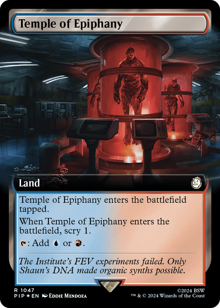 Temple of Epiphany (Extended Art) (Surge Foil) [Fallout] | Exor Games Dartmouth