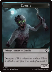 Snake // Zombie Double-Sided Token [Secrets of Strixhaven Commander Tokens] | Exor Games Dartmouth