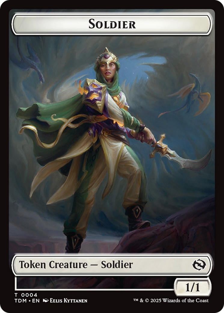 Solider (0004) // Solider (0005) Double-Sided Token [Tarkir: Dragonstorm Tokens] | Exor Games Dartmouth
