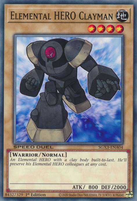 Elemental HERO Clayman [SGX3-ENA04] Common | Exor Games Dartmouth