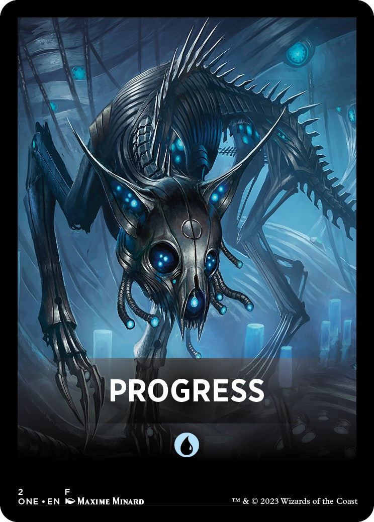 Progress Theme Card [Phyrexia: All Will Be One Tokens] | Exor Games Dartmouth