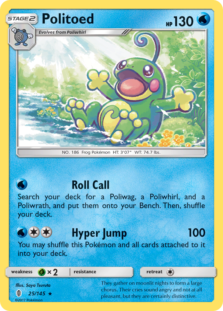 Politoed (25/145) [Sun & Moon: Guardians Rising] | Exor Games Dartmouth