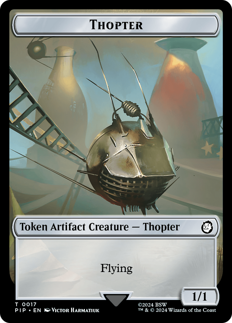 Food (0012) // Thopter Double-Sided Token [Fallout Tokens] | Exor Games Dartmouth