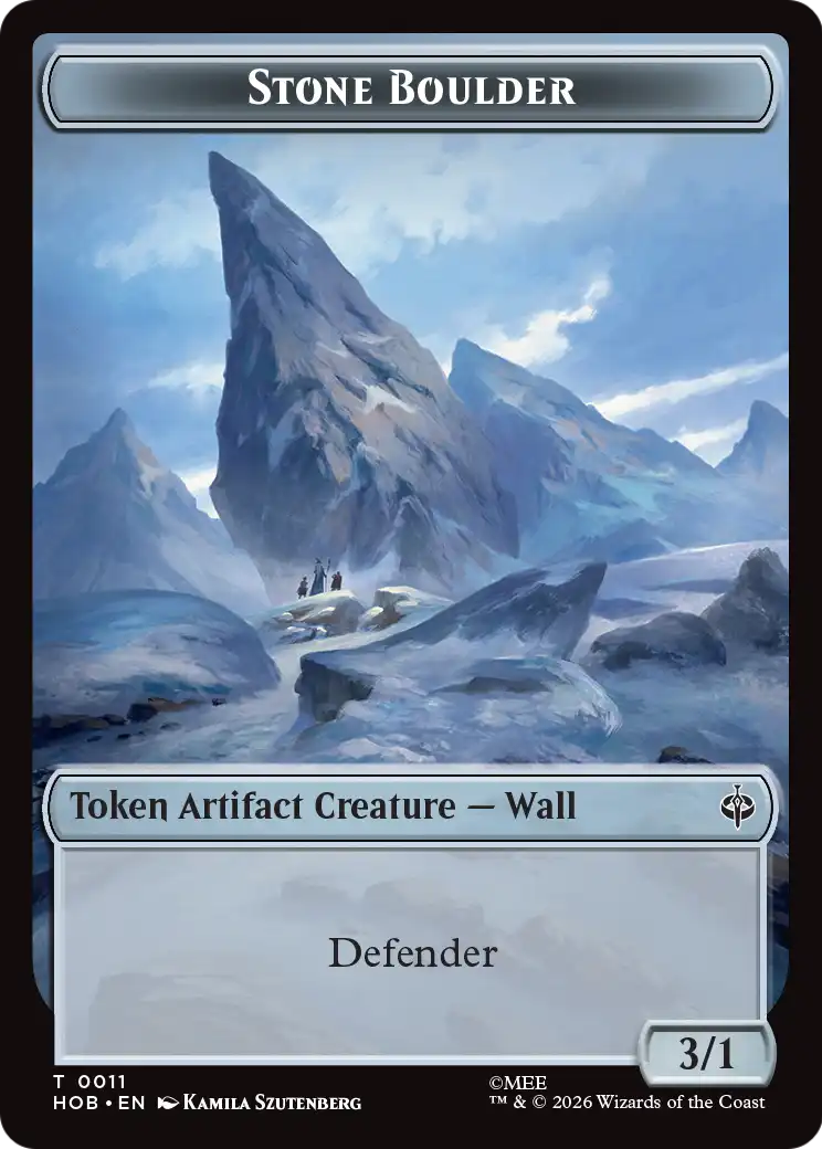 Stone Boulder // Bear Double-Sided Token [The Hobbit Tokens] | Exor Games Dartmouth