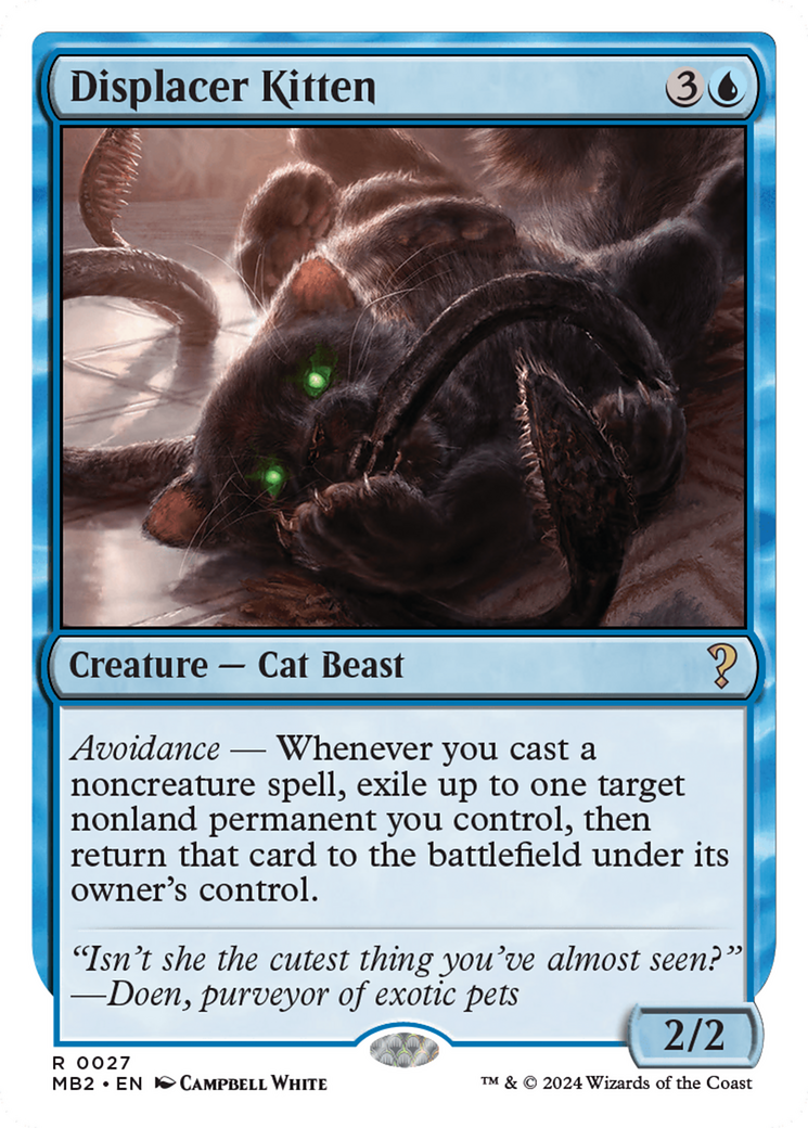 Displacer Kitten (White Border) [Mystery Booster 2] | Exor Games Dartmouth