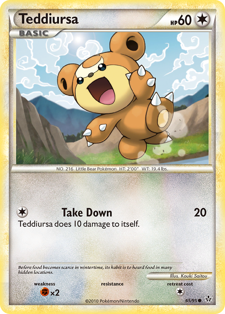 Teddiursa (65/95) [HeartGold & SoulSilver: Unleashed] | Exor Games Dartmouth