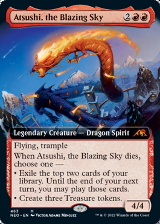 Atsushi, the Blazing Sky (Extended Art) [Kamigawa: Neon Dynasty] | Exor Games Dartmouth