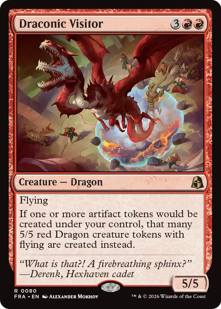 Draconic Visitor [Reality Fracture] | Exor Games Dartmouth