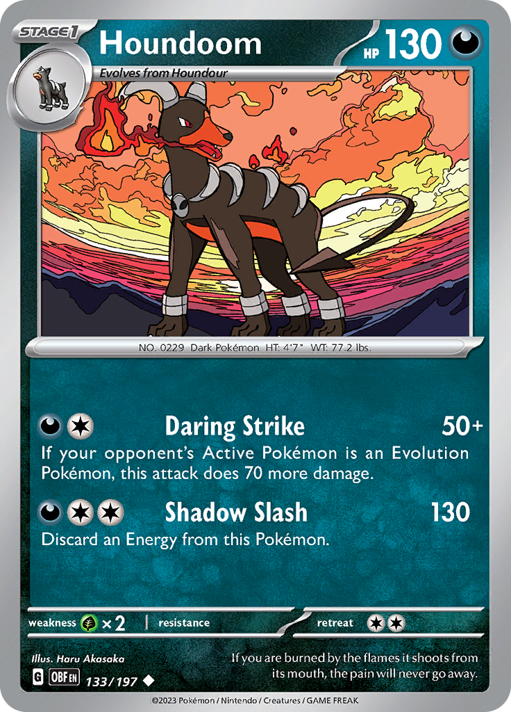 Houndoom (133/197) [Scarlet & Violet: Obsidian Flames] | Exor Games Dartmouth