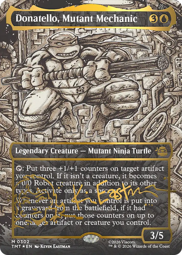 Donatello, Mutant Mechanic (Borderless) (Gold-Stamped Signature) [Teenage Mutant Ninja Turtles] | Exor Games Dartmouth