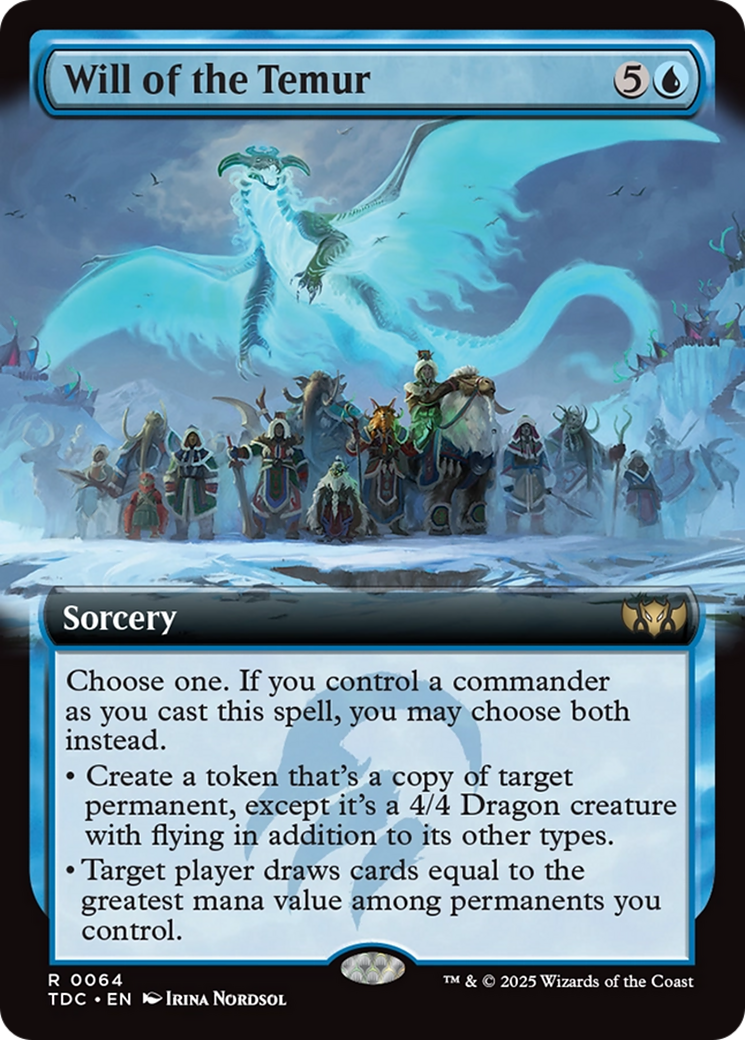 Will of the Temur (Extended Art) [Tarkir: Dragonstorm Commander] | Exor Games Dartmouth