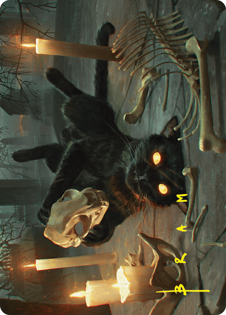 Nine-Lives Familiar Art Card (8/54) (Gold-Stamped Signature) [Foundations Art Series] | Exor Games Dartmouth