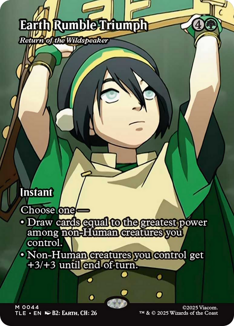 Earth Rumble Triumph - Return of the Wildspeaker (Borderless) [Avatar: The Last Airbender: Eternal-Legal] | Exor Games Dartmouth