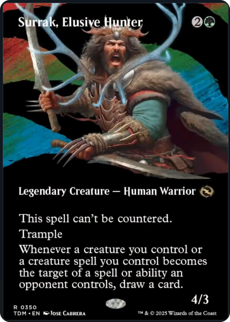 Surrak, Elusive Hunter (Borderless) [Tarkir: Dragonstorm] | Exor Games Dartmouth