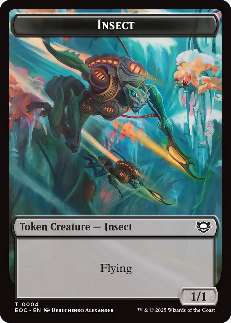 Insect // Golem (0013) Double-Sided Token [Edge of Eternities Commander Tokens] | Exor Games Dartmouth