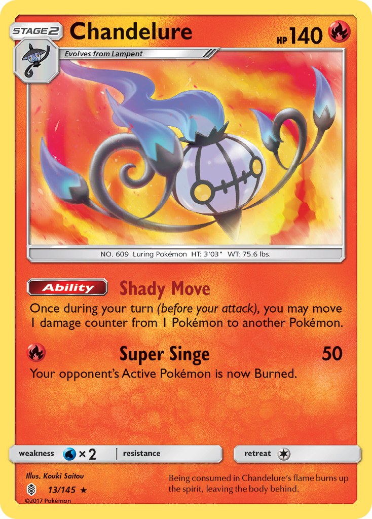 Chandelure (13/145) [Sun & Moon: Guardians Rising] | Exor Games Dartmouth