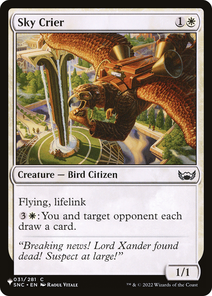 Sky Crier [The List Reprints] | Exor Games Dartmouth