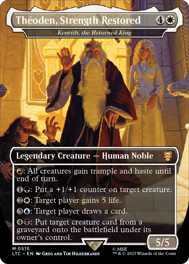 Theoden, Strength Restored - Kenrith, the Returned King (Borderless) [The Lord of the Rings: Tales of Middle-Earth Commander] | Exor Games Dartmouth