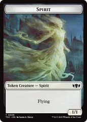 Spirit // Treasure Double-Sided Token [Tarkir: Dragonstorm Commander Tokens] | Exor Games Dartmouth