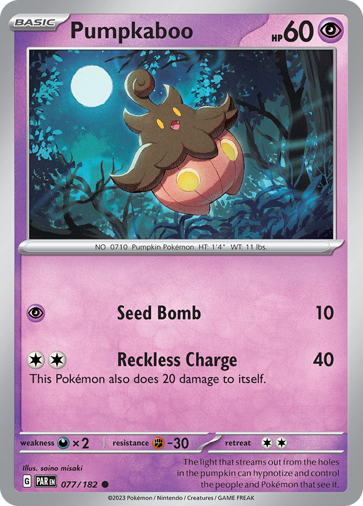 Pumpkaboo (077/182) [Scarlet & Violet: Paradox Rift] | Exor Games Dartmouth