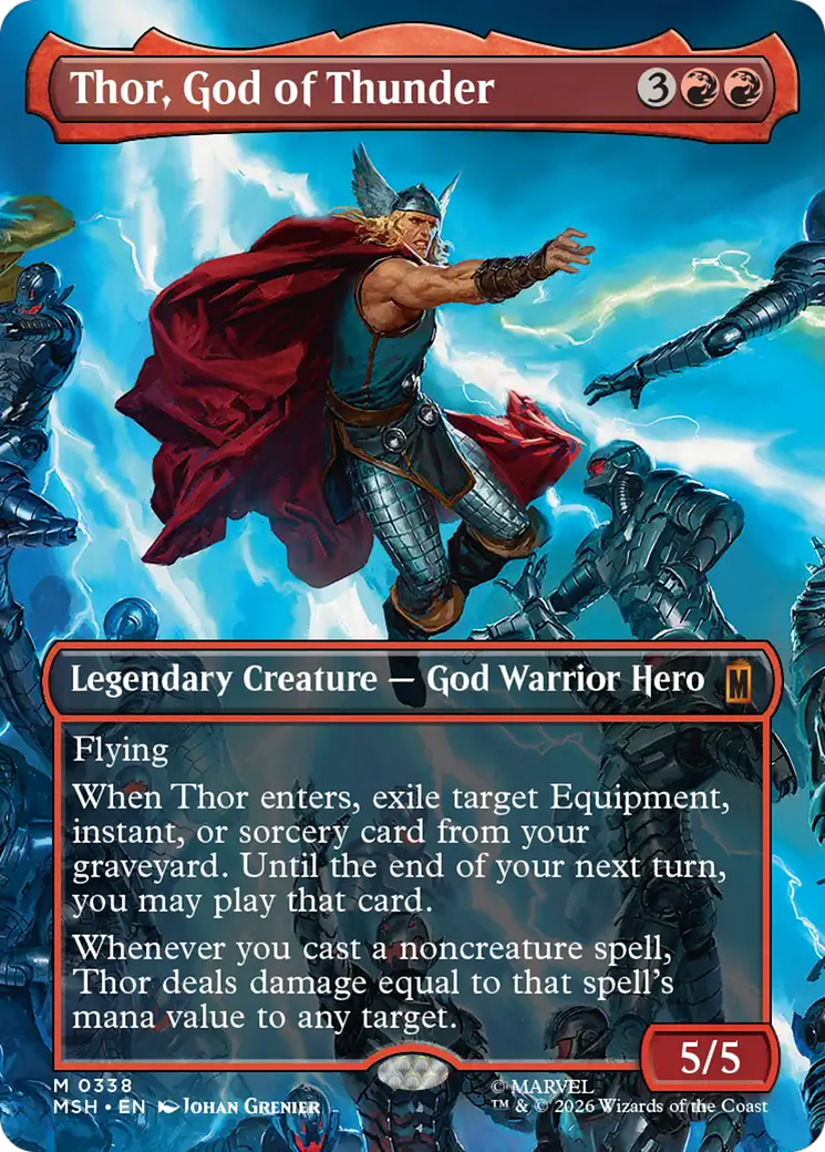 Thor, God of Thunder (Borderless) (0338) [Marvel Super Heroes] | Exor Games Dartmouth