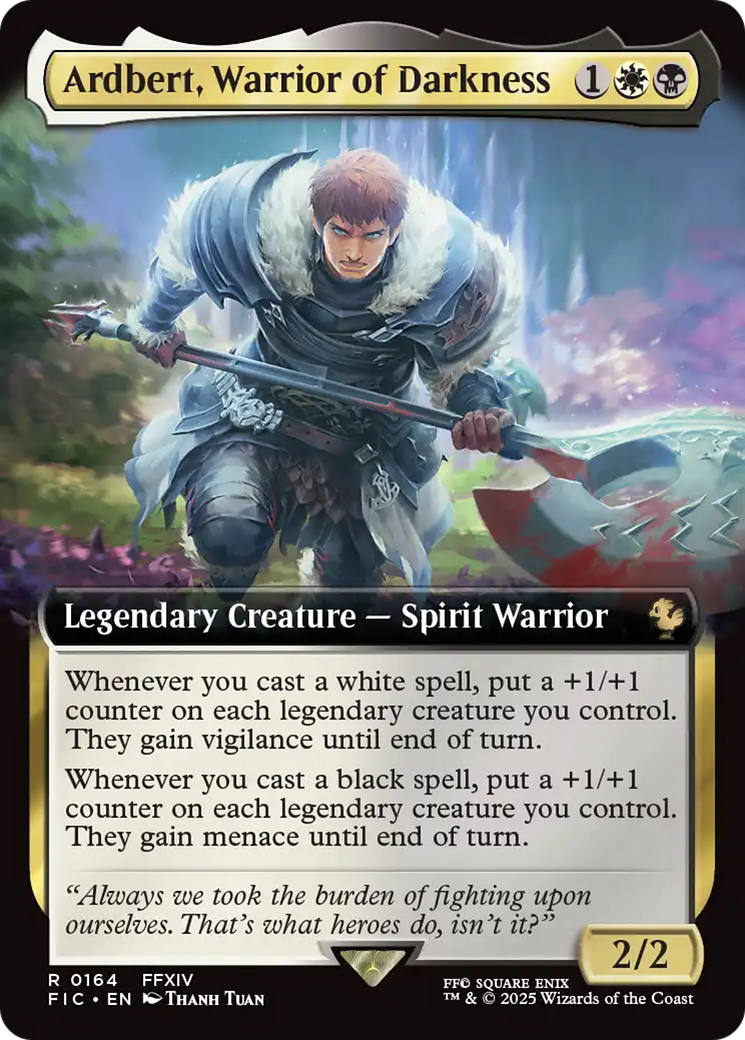 Ardbert, Warrior of Darkness (Extended Art) [FINAL FANTASY Commander] | Exor Games Dartmouth