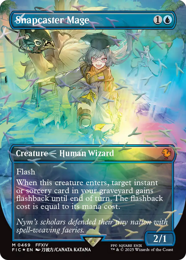 Snapcaster Mage (Borderless) (Chocobo Track Foil) [FINAL FANTASY Commander] | Exor Games Dartmouth