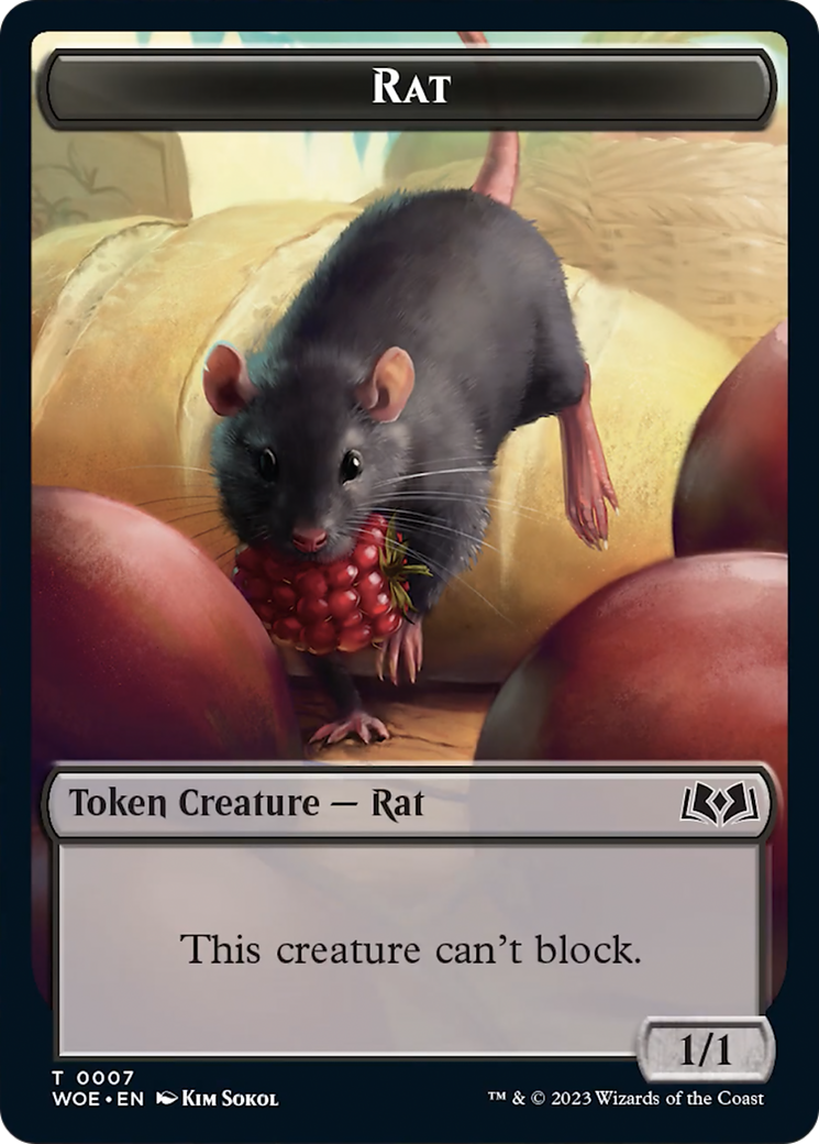 Rat Token [Wilds of Eldraine Tokens] | Exor Games Dartmouth