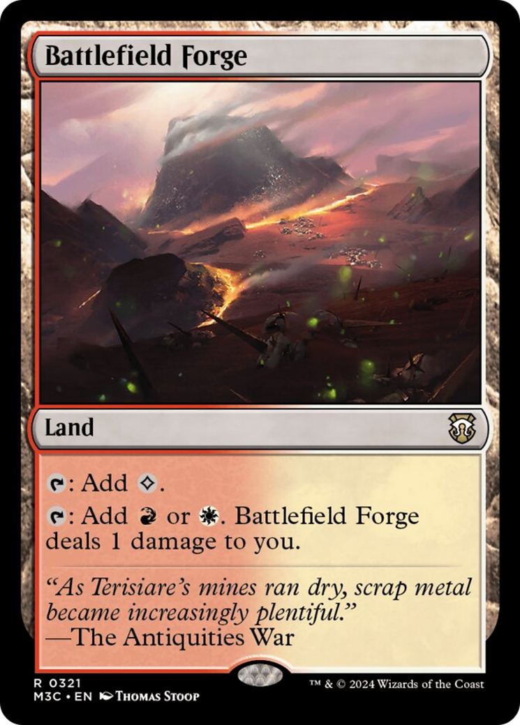 Battlefield Forge (Ripple Foil) [Modern Horizons 3 Commander] | Exor Games Dartmouth