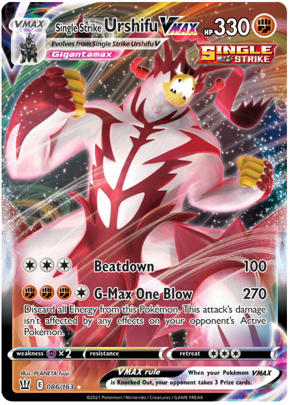 Single Strike Urshifu VMAX (086/163) (Jumbo Card) [Sword & Shield: Battle Styles] | Exor Games Dartmouth