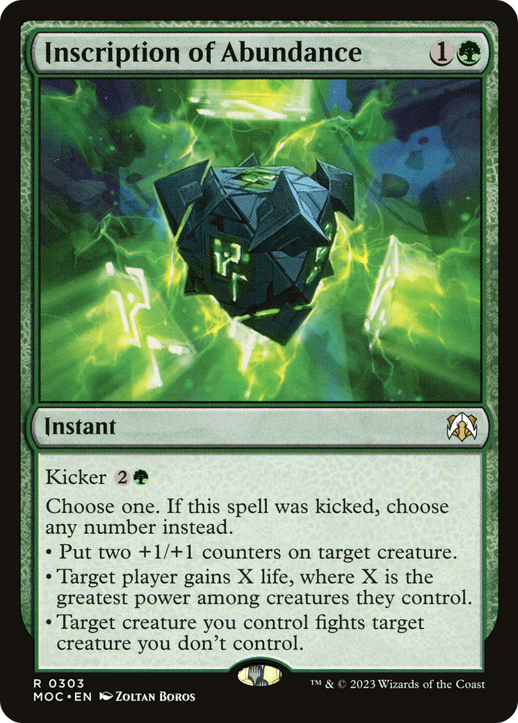 Inscription of Abundance [March of the Machine Commander] | Exor Games Dartmouth