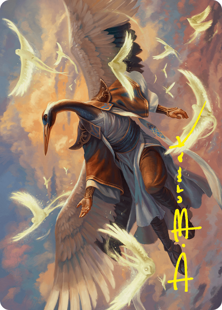 Kykar, Zephyr Awakener Art Card (16/54) (Gold-Stamped Signature) [Foundations Art Series] | Exor Games Dartmouth