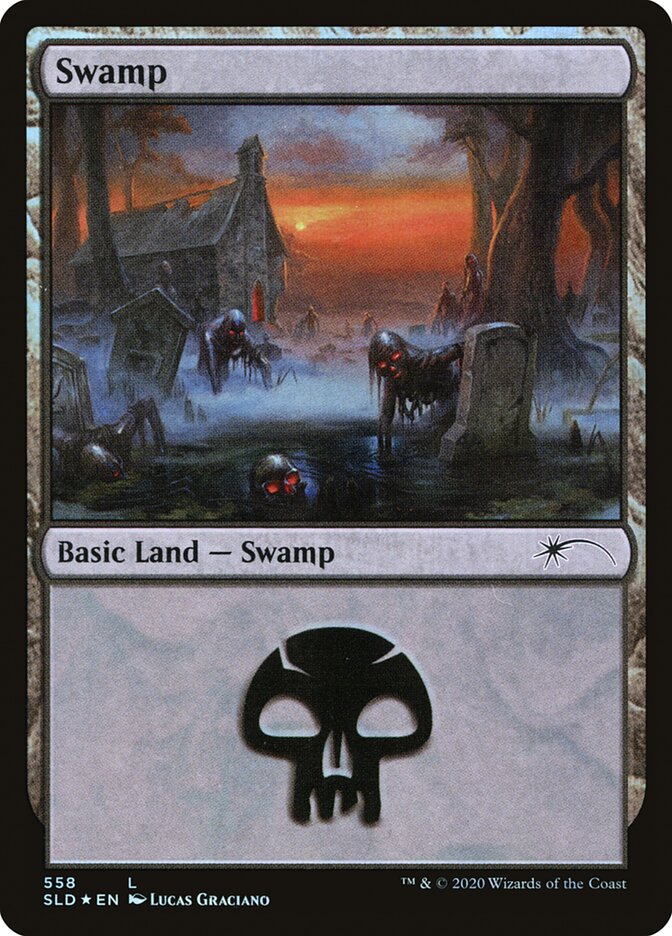 Swamp (Reanimated) (558) [Secret Lair Drop Promos] | Exor Games Dartmouth