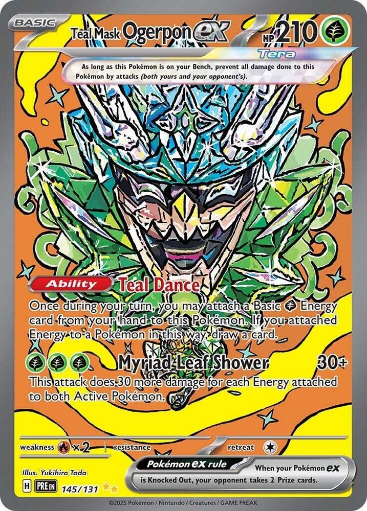 Teal Mask Ogerpon ex (145/131) [Scarlet & Violet: Prismatic Evolutions] | Exor Games Dartmouth