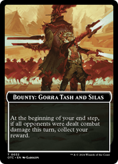 Bounty: Gorra Tash and Silas // Bounty Rules Double-Sided Token [Outlaws of Thunder Junction Commander Tokens] | Exor Games Dartmouth