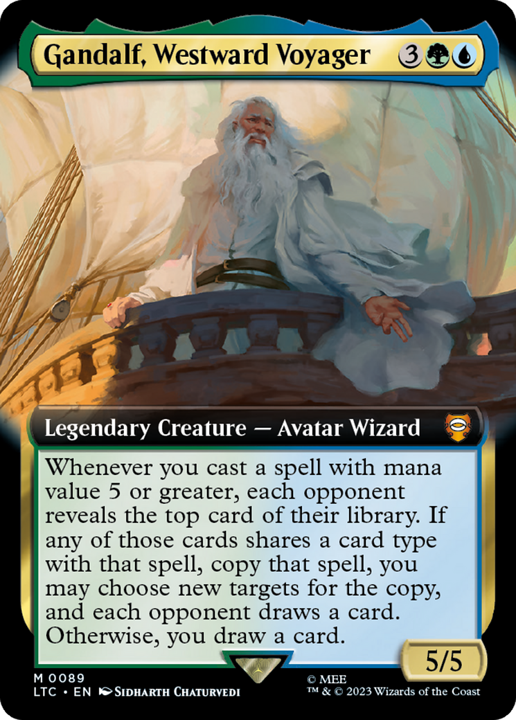 Gandalf, Westward Voyager (Extended Art) [The Lord of the Rings: Tales of Middle-Earth Commander] | Exor Games Dartmouth