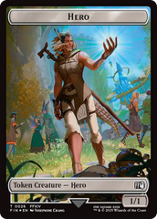 Spirit // Hero (0026) Double-Sided Token (Surge Foil) [FINAL FANTASY Commander Tokens] | Exor Games Dartmouth