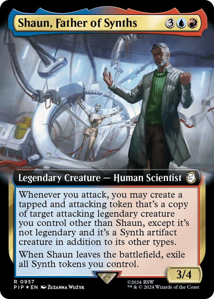 Shaun, Father of Synths (Extended Art) (Surge Foil) [Fallout] | Exor Games Dartmouth