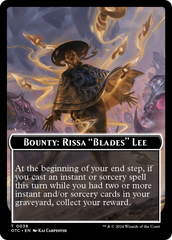 Bounty: Rissa "Blades" Lee // Bounty Rules Double-Sided Token [Outlaws of Thunder Junction Commander Tokens] | Exor Games Dartmouth