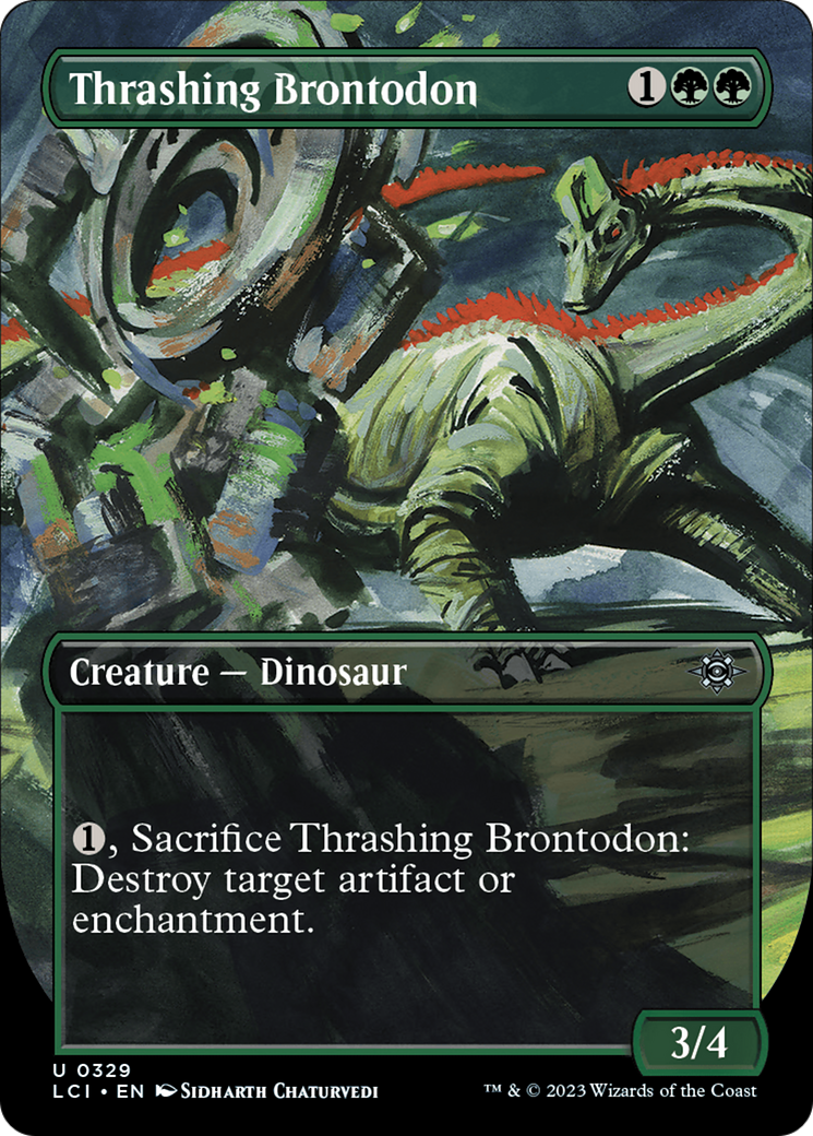 Thrashing Brontodon (Borderless) [The Lost Caverns of Ixalan] | Exor Games Dartmouth